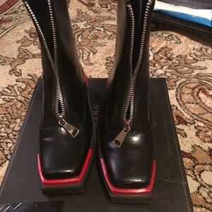 Black/red boots used size 7